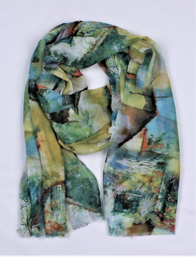 Alice & Lily printed scarf green Style : SC/4869GRN image 0